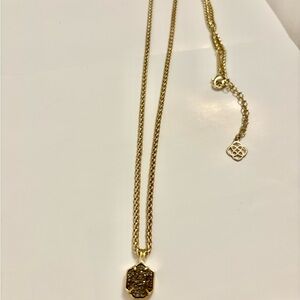 Kendra Scott Gold Hexagon Pendant Necklace